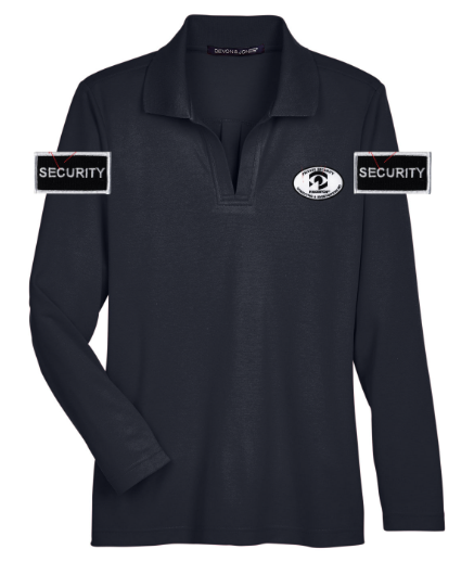 PIN Devon & Jones Women's CrownLux Performance® Plaited Long Sleeve Polo