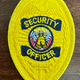 Patch Badge (Security Officer) w/ Bell, Gold on Navy