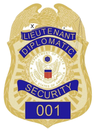 Metal Badge ( Lieutenant - Diplomatic Security 001)