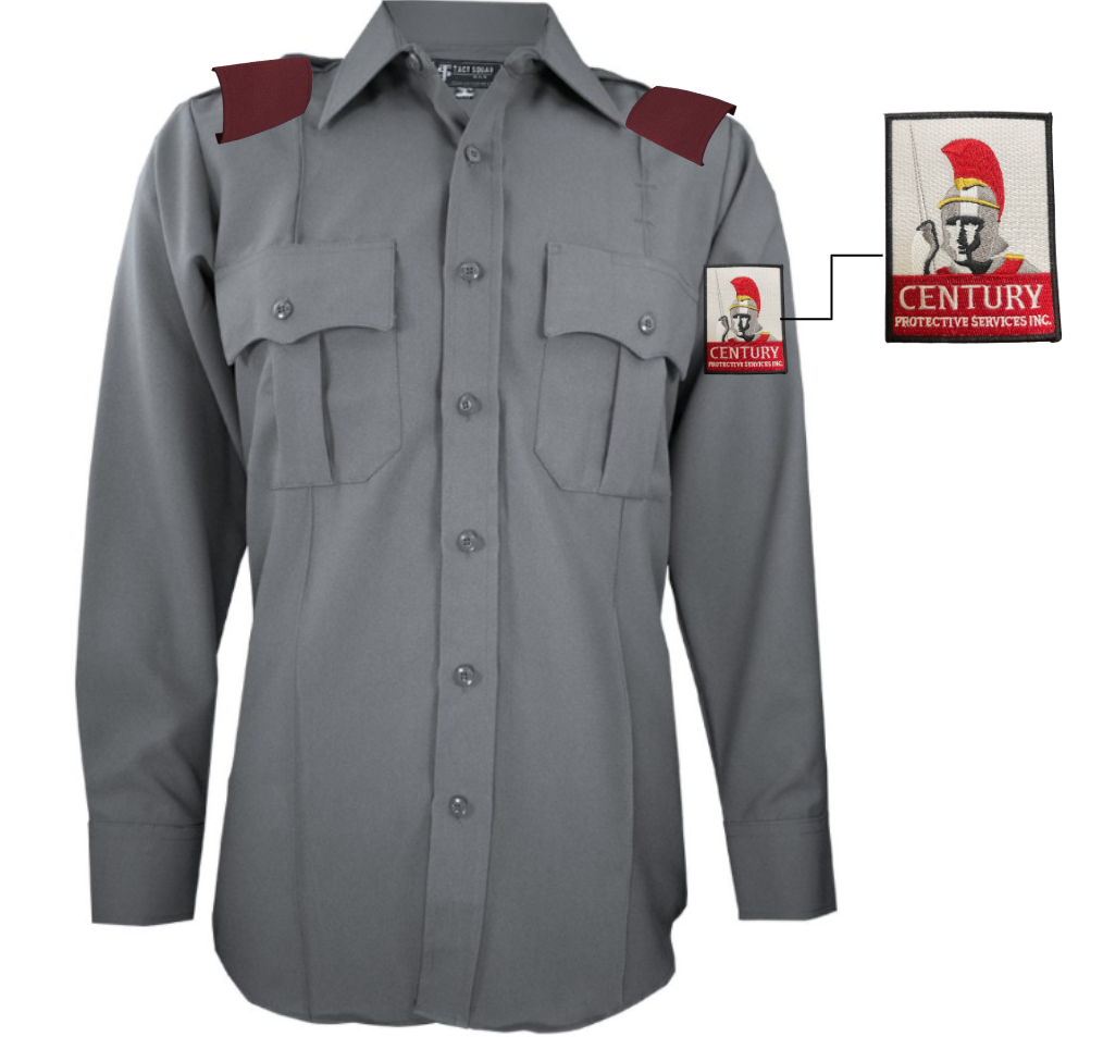 CPS Men’s Polyester Long Sleeve Uniform Shirt