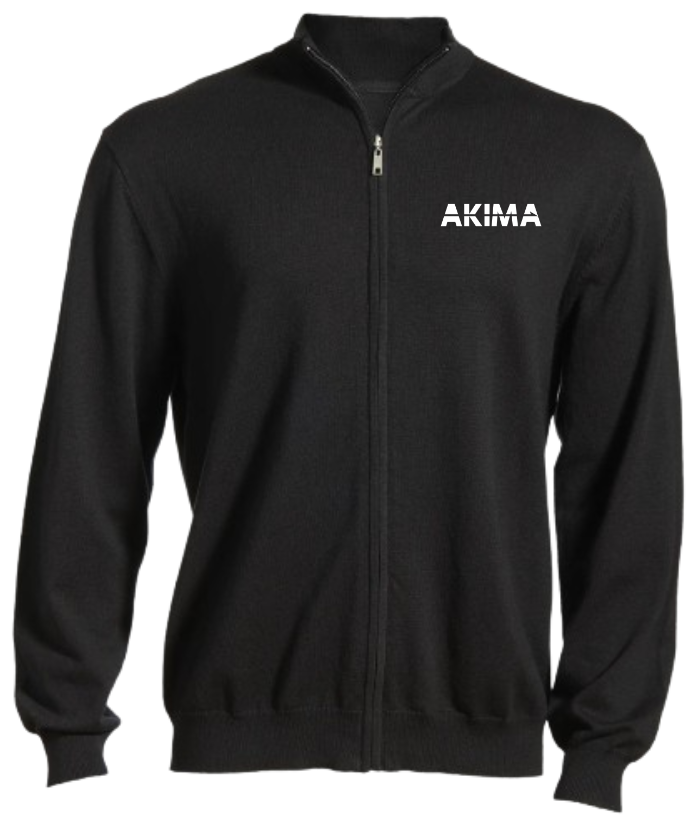 AKI Tri Blend Unisex Full Zip Cardigan