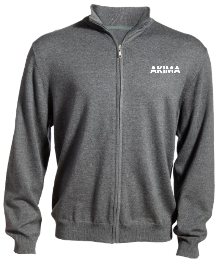 AKI Tri Blend Unisex Full Zip Cardigan