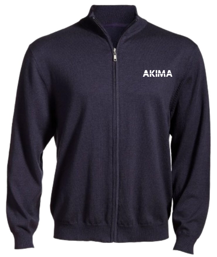 AKI Tri Blend Unisex Full Zip Cardigan