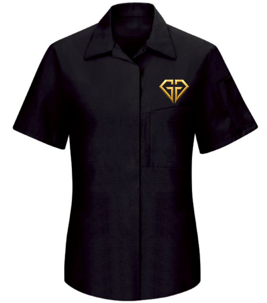GGP Women's Short Sleeve Performance Plus Shop Shirt with OilBlok Technology