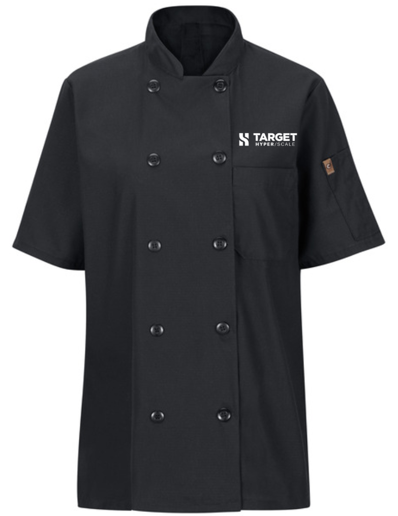 TH Women's Short Sleeve Chef Coat with OilBlok + MIMIX®