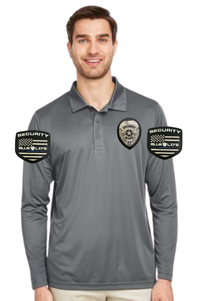 BLS Men's Zone Performance Long Sleeve Polo
