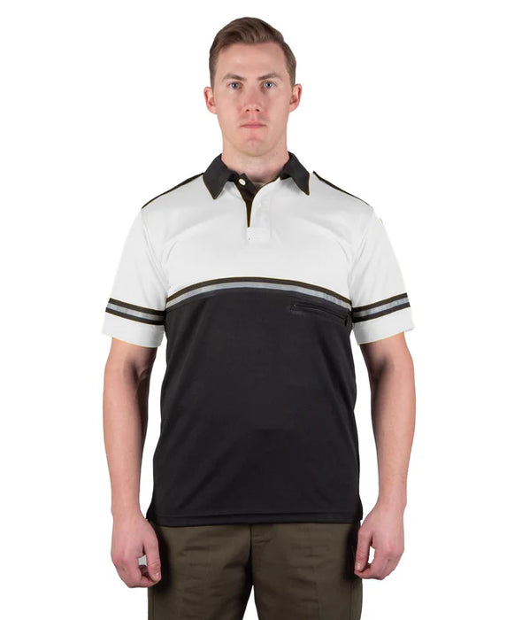 Two Tone Short Sleeve Bike Patrol Shirt with Zipper Pocket