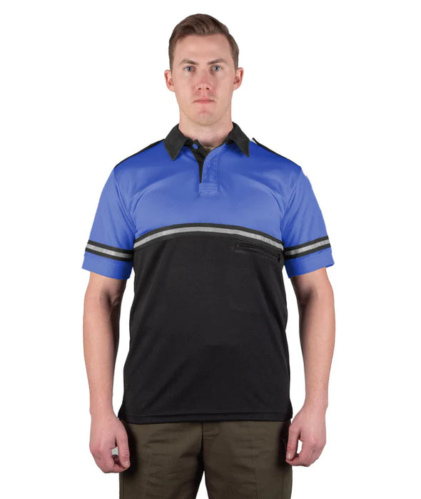 Two Tone Short Sleeve Bike Patrol Shirt with Zipper Pocket