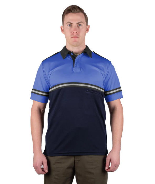Two Tone Short Sleeve Bike Patrol Shirt with Zipper Pocket