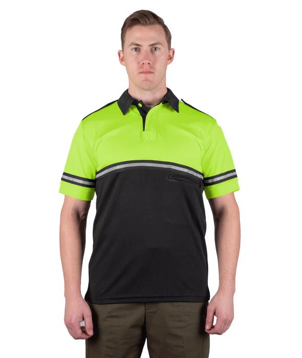 Two Tone Short Sleeve Bike Patrol Shirt with Zipper Pocket