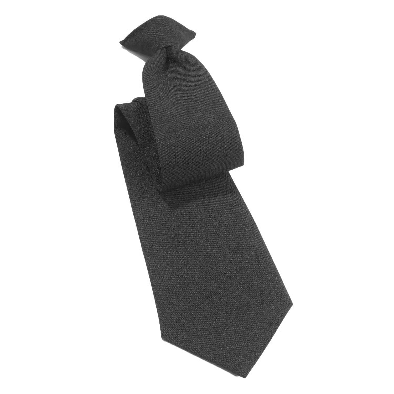 Poly Clip-On Necktie w/ Buttonholes 3.5"