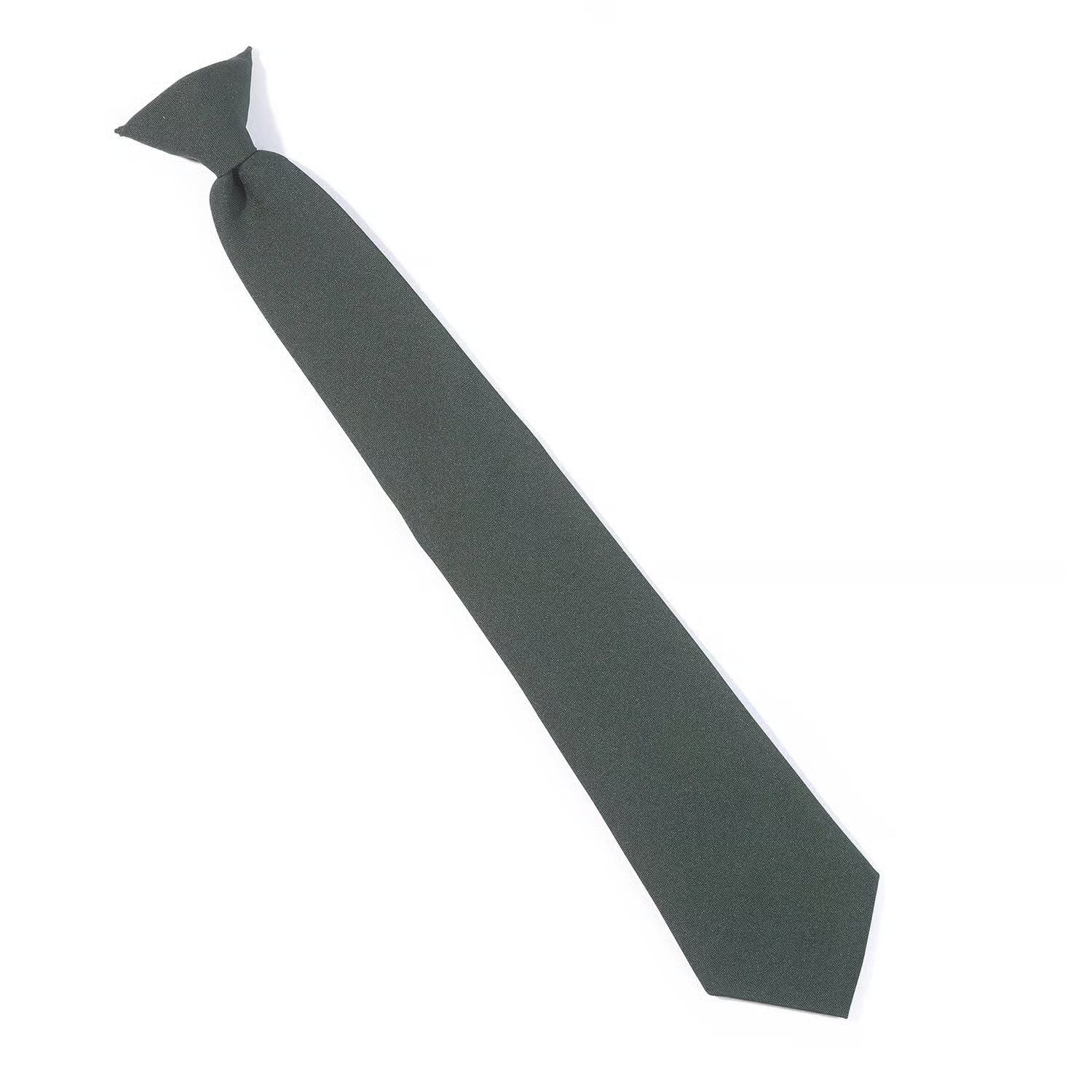 Poly Clip-On Necktie w/ Buttonholes 3.5"