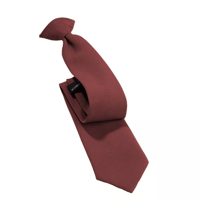 Poly Clip-On Necktie w/ Buttonholes 3.5" x  20"