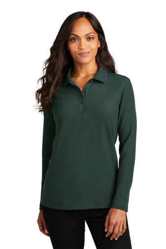 Port Authority® Women's Silk Touch™ Long Sleeve Polo