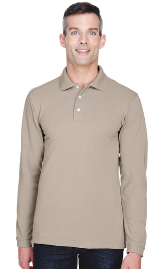 Men's Easy Blend Long-Sleeve Polo