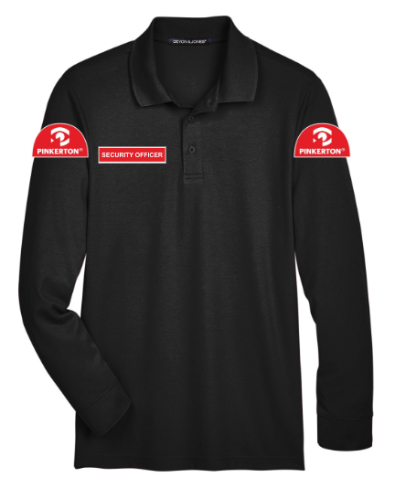 PIN Devon & Jones Men's CrownLux Performance® Plaited Long Sleeve Polo