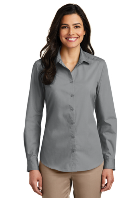 Port Authority® Women's Long Sleeve Carefree Poplin Shirt