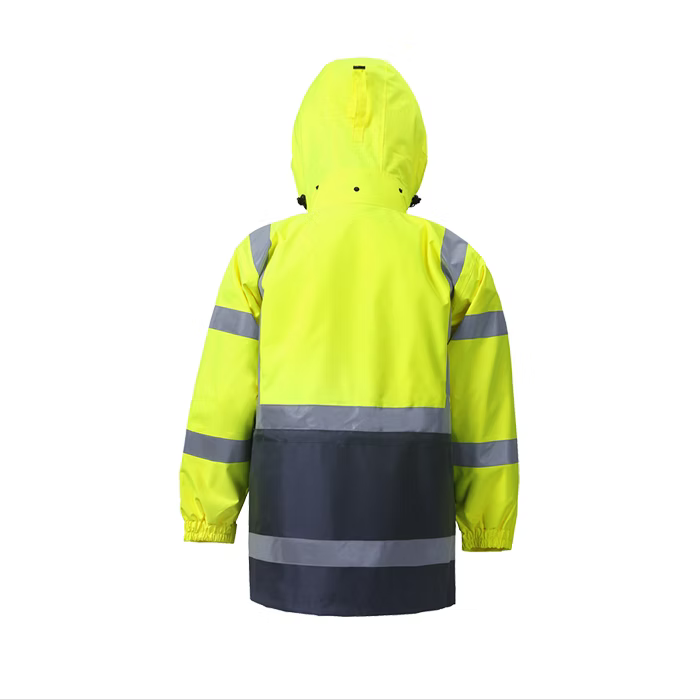 4-in-1 Parka w/body Warmer Lime/Blue Class 3