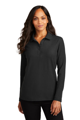 Port Authority® Women's Silk Touch™ Long Sleeve Polo