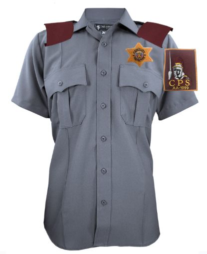 CPS Men’s Polyester Short Sleeve Uniform Shirt