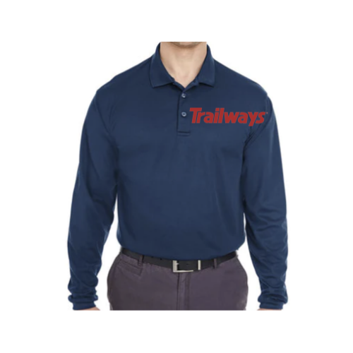 ATL UltraClub Men's Cool & Dry Long Sleeve Mesh Piqué Polo