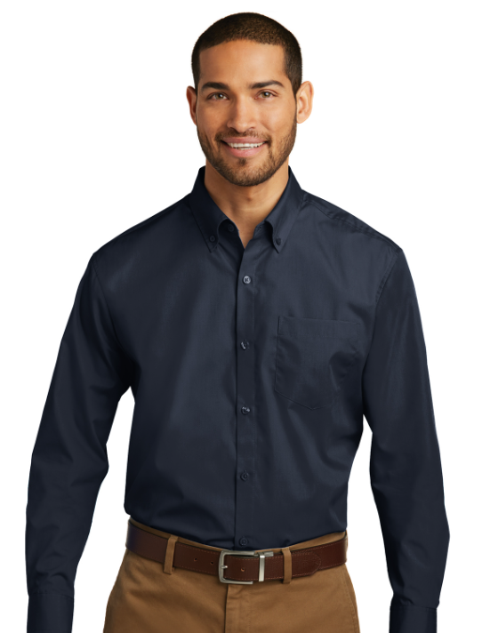 Port Authority® Long Sleeve Carefree Poplin Shirt