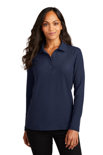 Port Authority® Women's Silk Touch™ Long Sleeve Polo