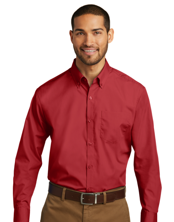 Port Authority® Long Sleeve Carefree Poplin Shirt