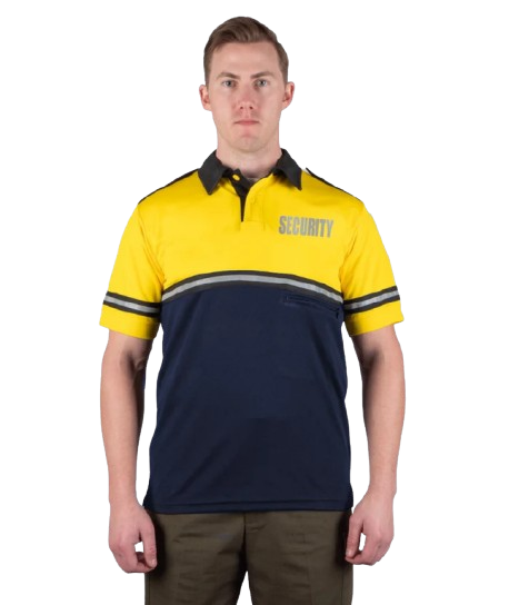 First Class Two Tone Bike Patrol Shirt With Zipper Pocket With Reflective Security ID