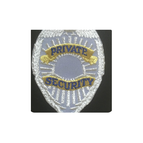 Patch (Private Security Badge) Gold on Silver