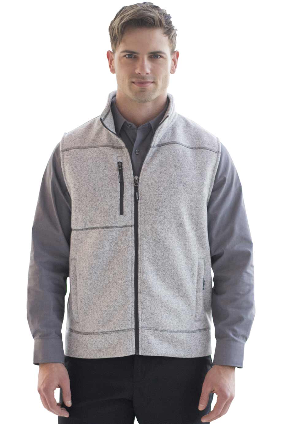 Sweater Knit Fleece Vest With Pockets