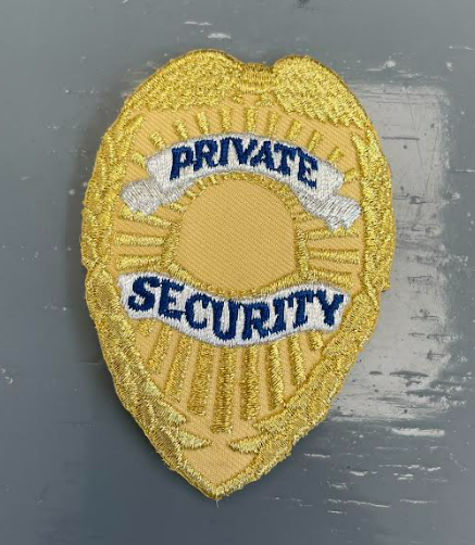 Patch (Private Security Badge) Silver on Gold