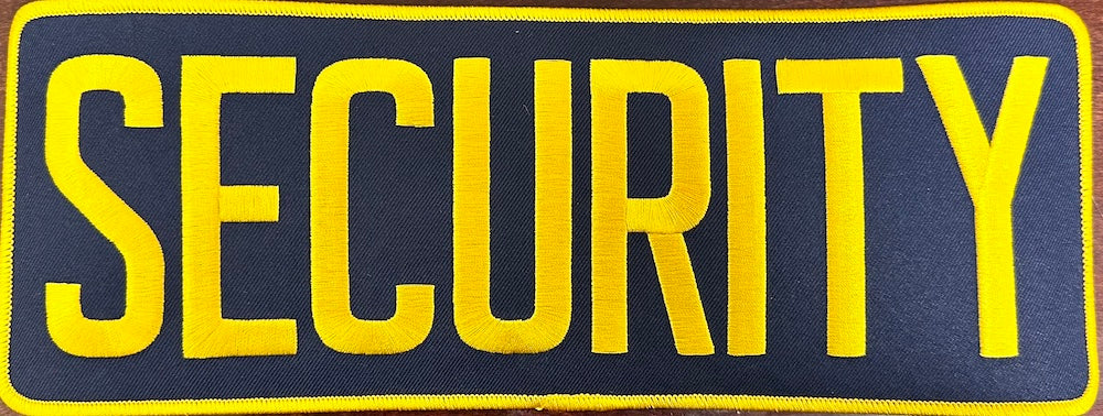 Patch (Security) Gold on Navy Back Patch