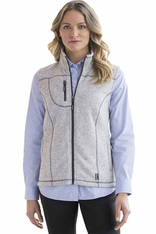 Sweater Knit Fleece Vest With Pockets
