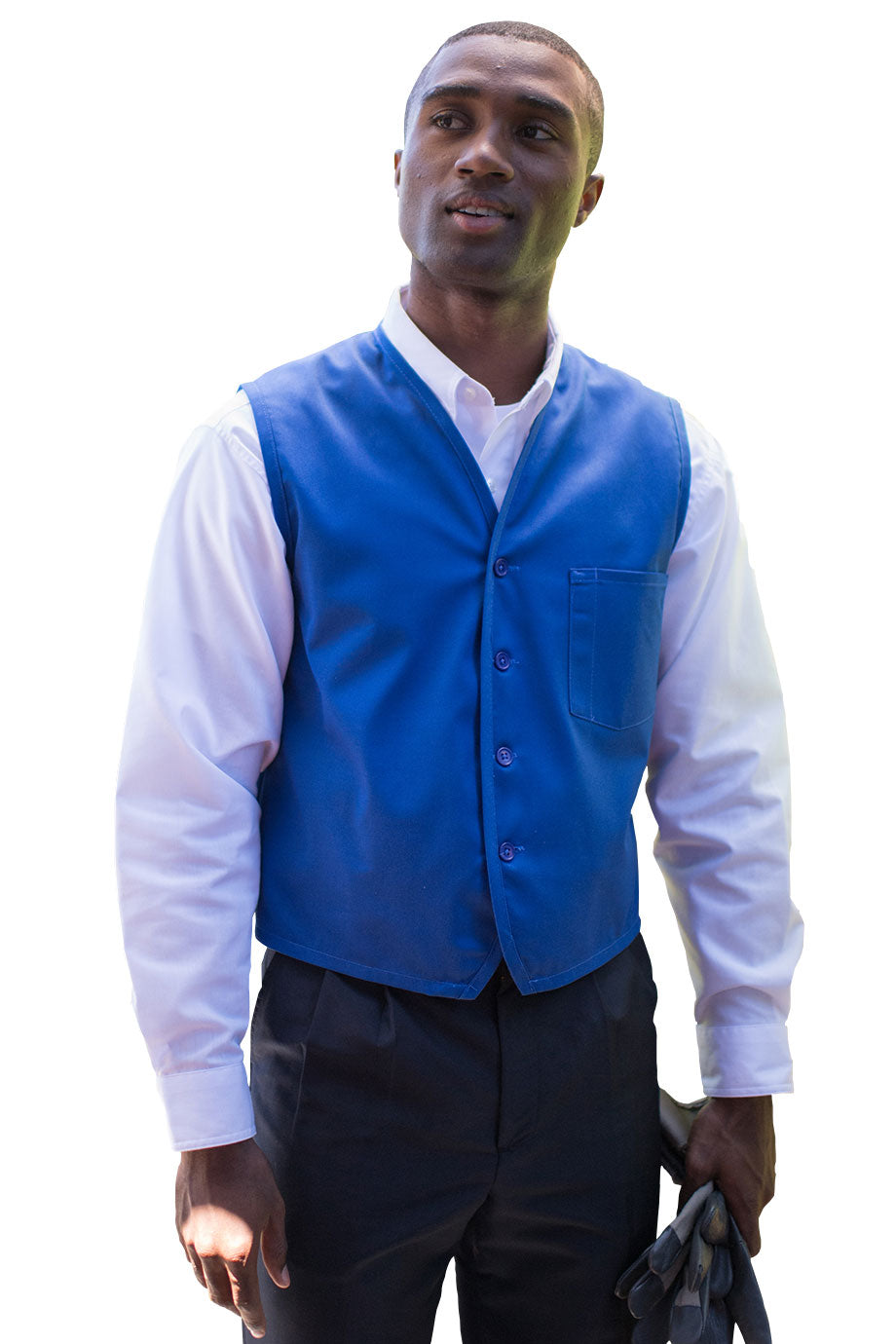 Twill Vest With Waist Pockets