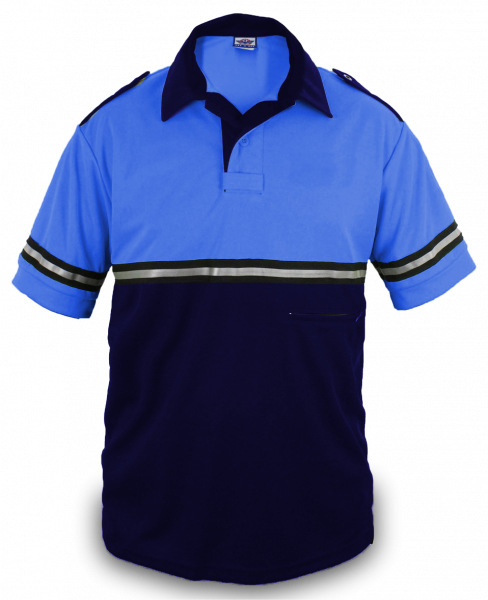 Two Tone Bike Patrol Shirt With Zipper Pocket - Short Sleeve