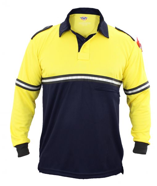 Two Tone Bike Patrol Shirt With Zipper Pocket Long Sleeve
