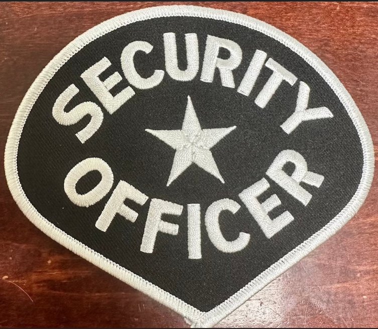 Patch (Security Officer Star) White on Black