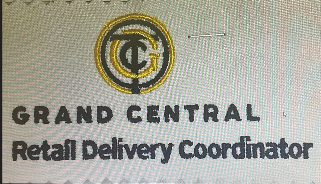 Embroidery (Grand Central Retailer Delivery Coordinator)